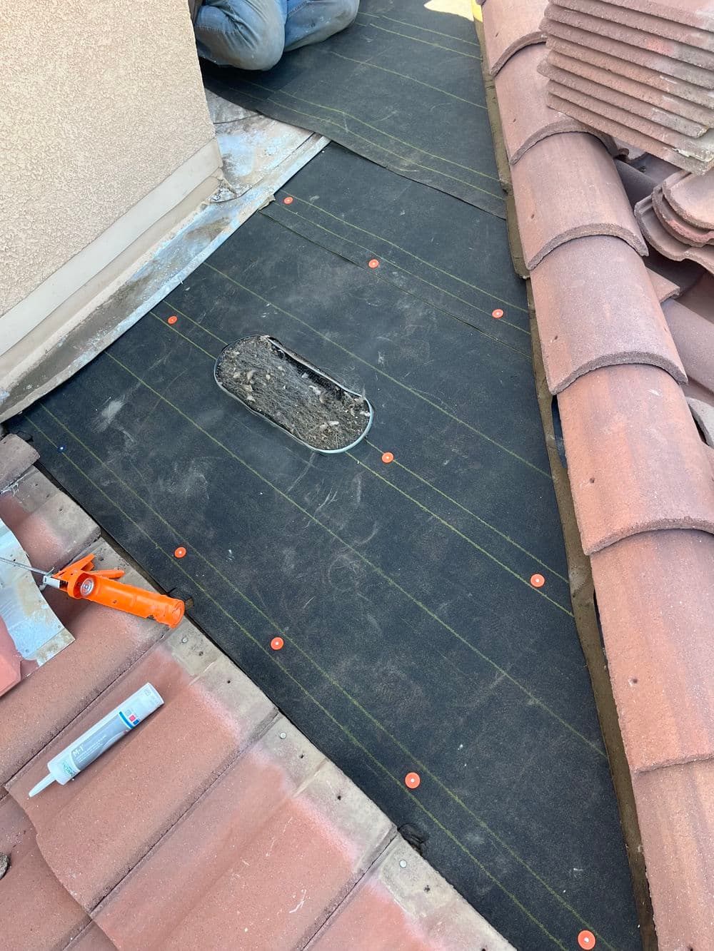 Tile Roof Leak Repair with Upgraded Underlayment in Lake Elsinore