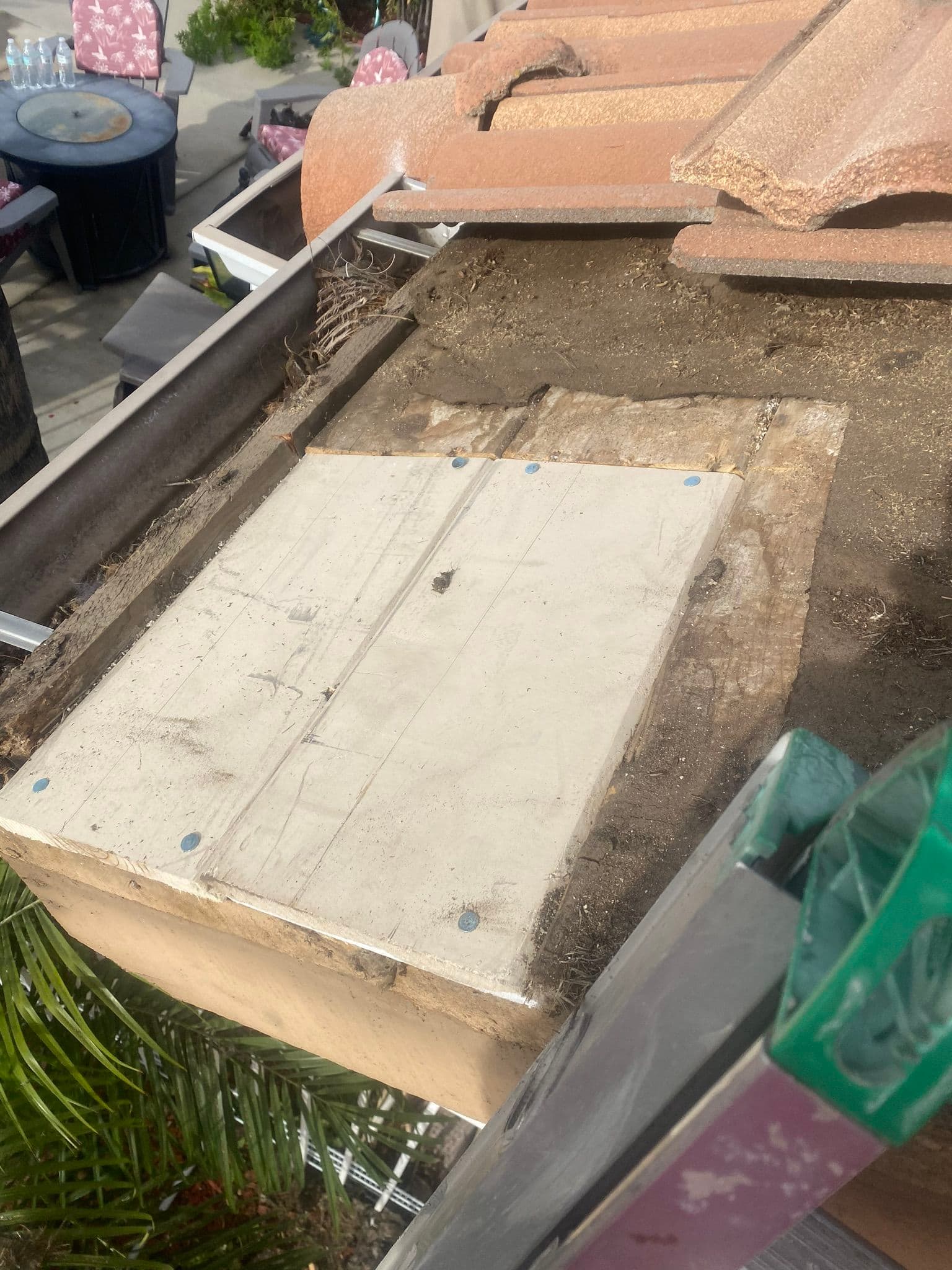 Gallery photos for Tile Roof Repair - Damaged Fascia, Decking, and Underlayment Replaced: Image #1
