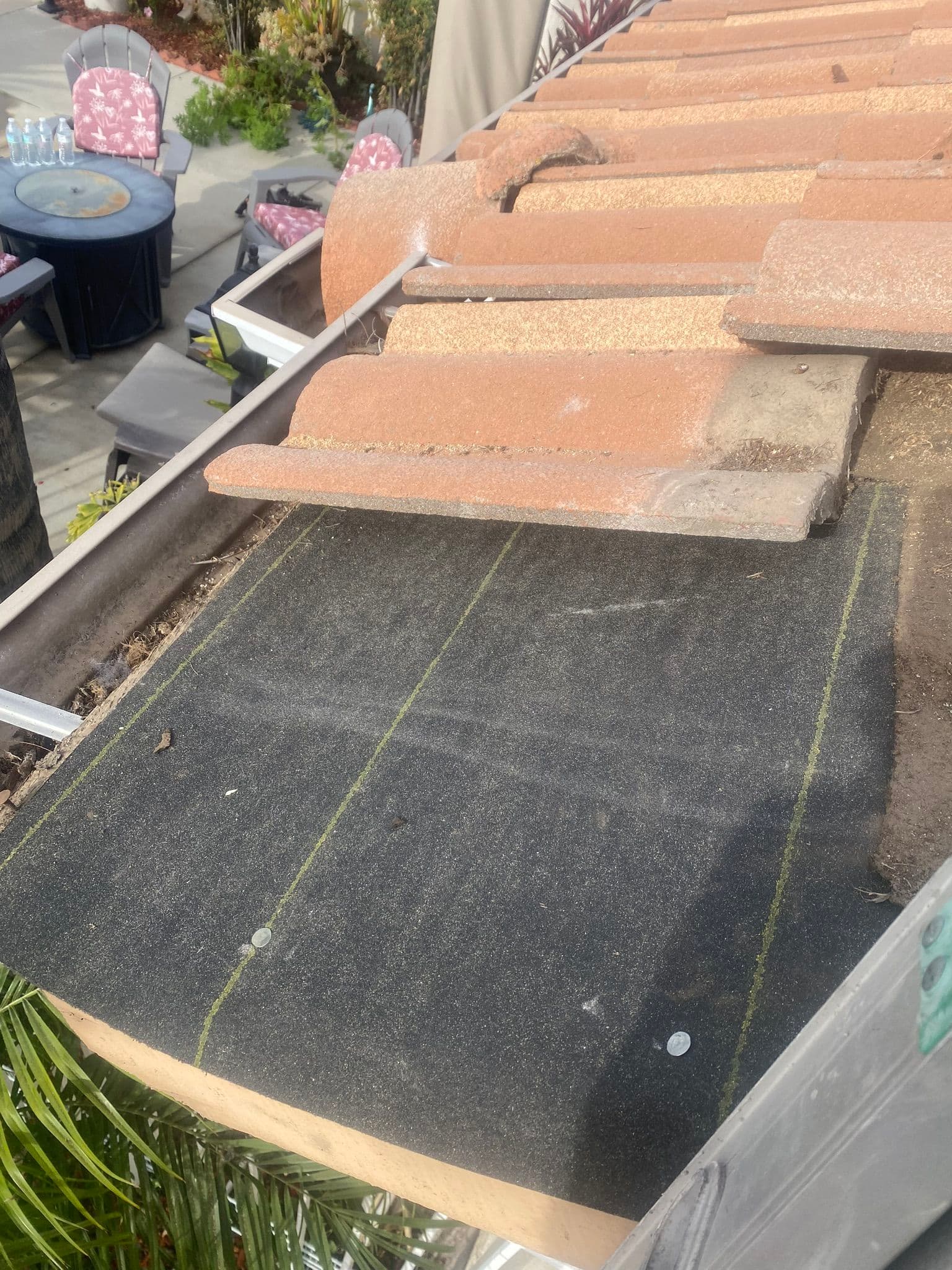 Gallery photos for Tile Roof Repair - Damaged Fascia, Decking, and Underlayment Replaced: Image #2
