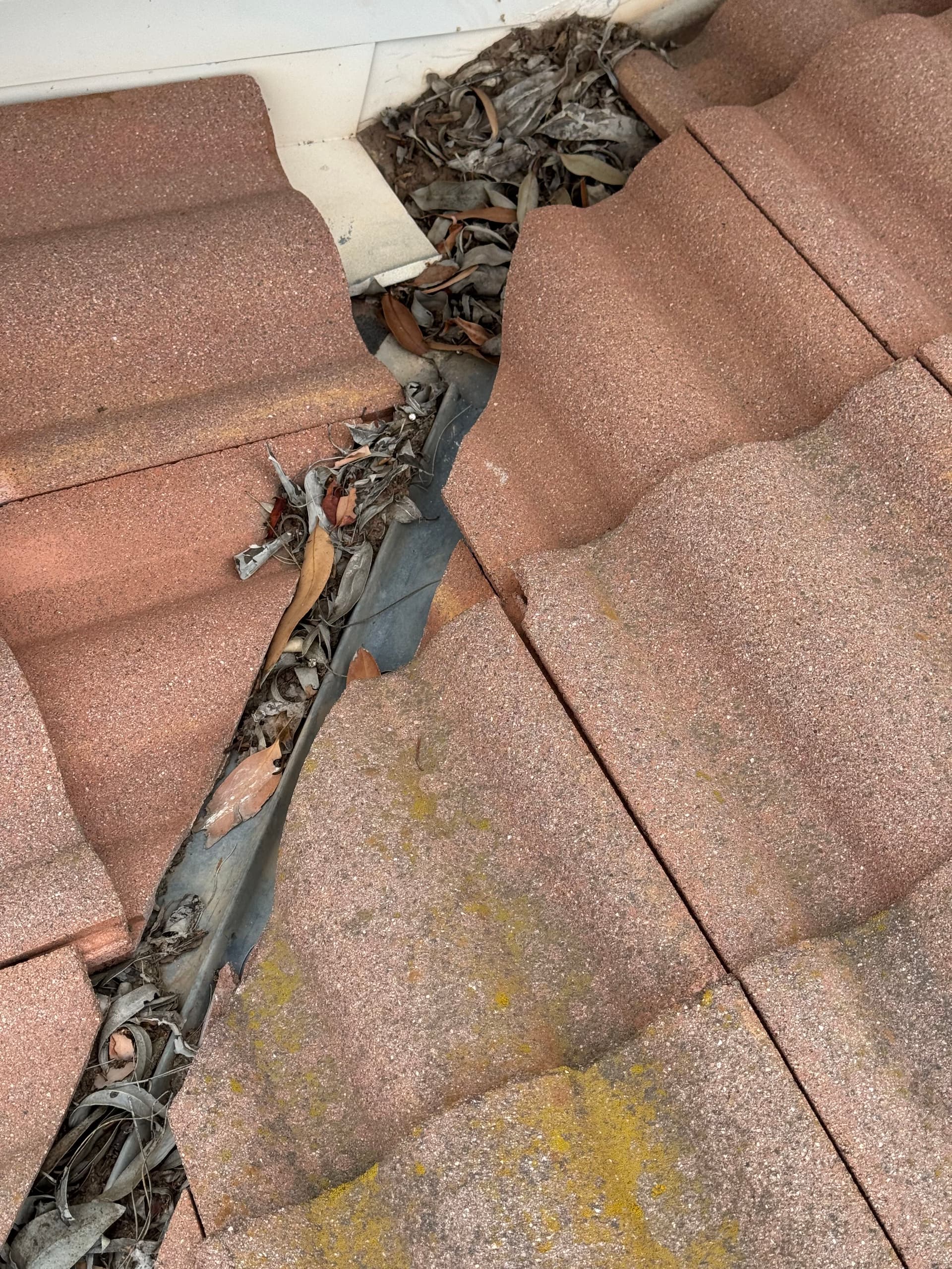 Debris Buildup in Tile Roof Valleys Is a Leak Waiting to Happen image