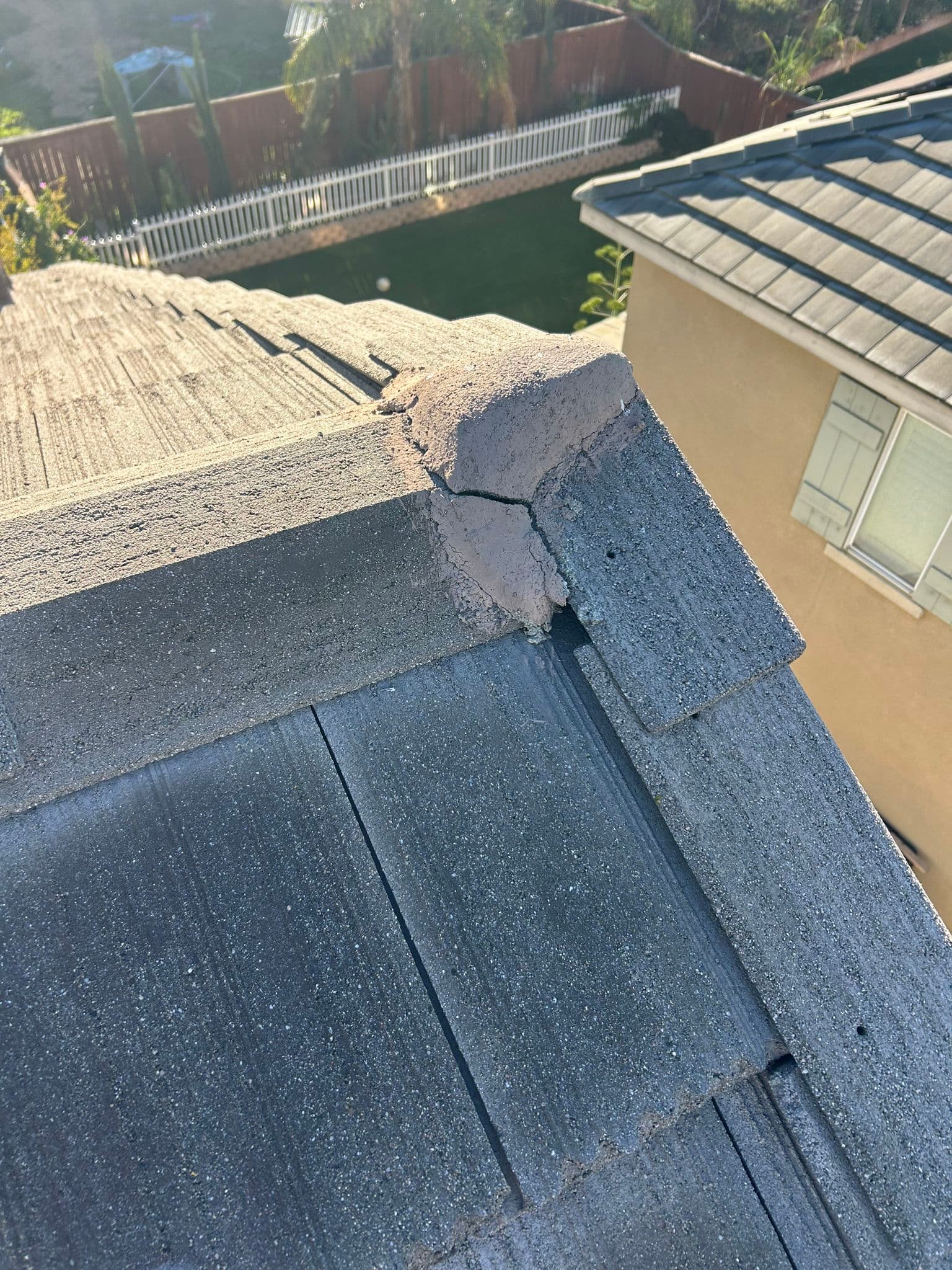 Gallery photos for Flat Tile Roof Repair Done Right - Slipped Tiles, Cracked Mortar and More: Image #2