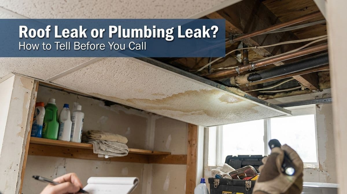 Featured post - Roof Leak or Plumbing Leak? How to Tell Before You Call