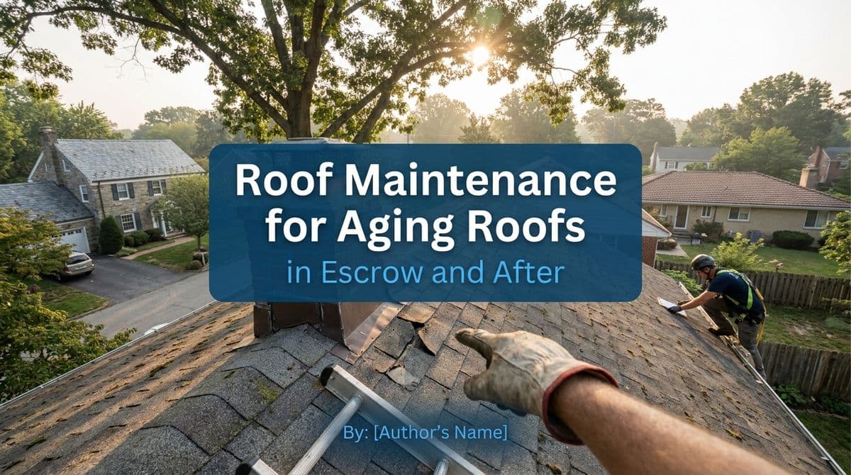 Roof Maintenance for Aging Roofs in Escrow and After image